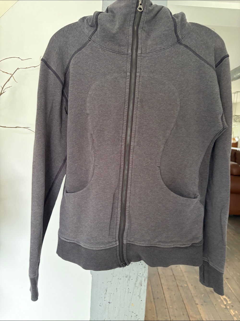 Charcoal Gray Zip-Up Hoodie by lululemon